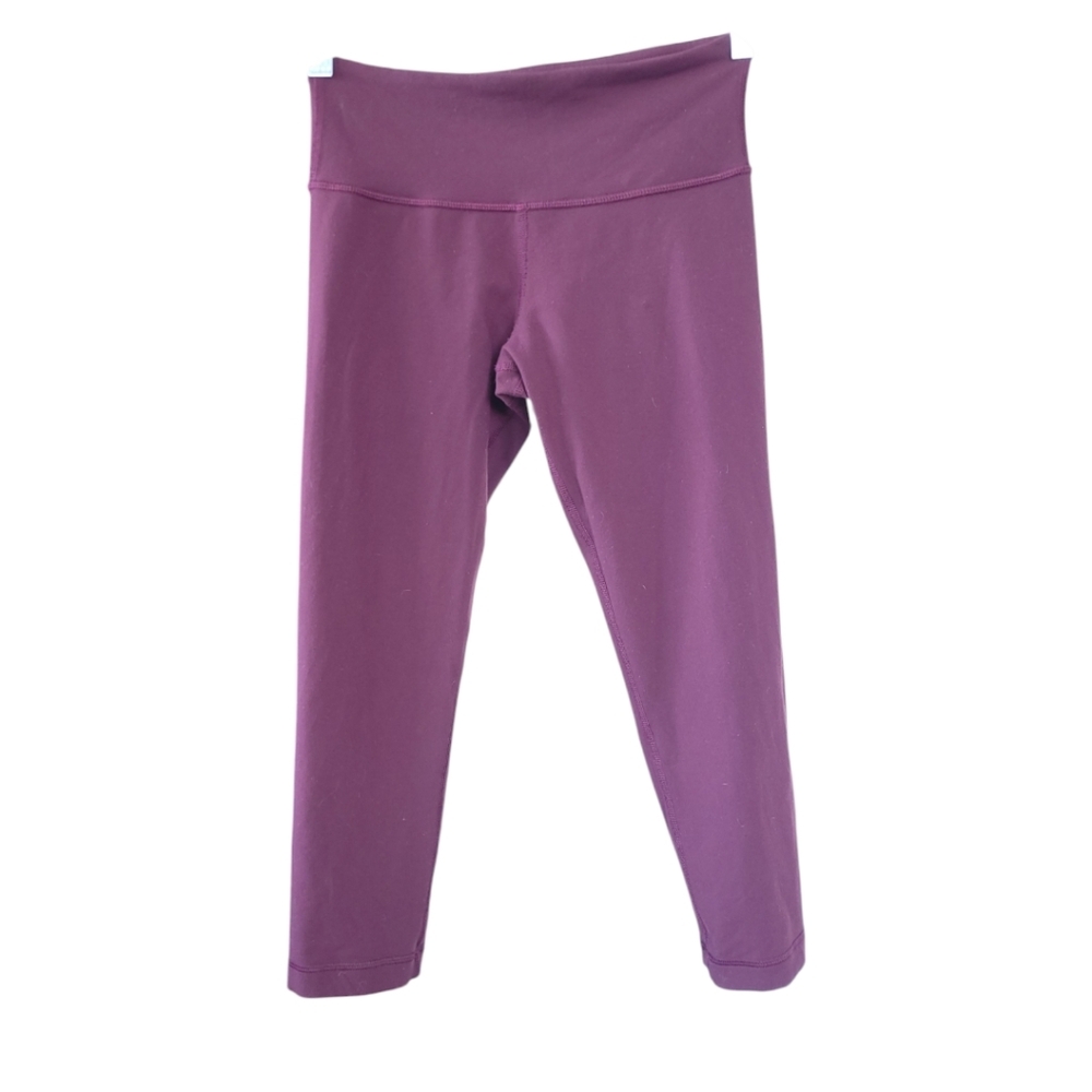 Lululemon Wunder Under Crop 21” Size 4 Bordeaux Drama Luon Dark Cherry Leggings - Picture 10 of 14